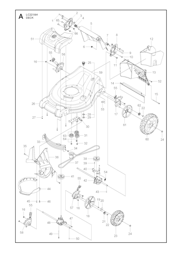 Husqvarna Rasenmäher gelegentliche Nutzung LC221AH, 96143012900, 2016-09