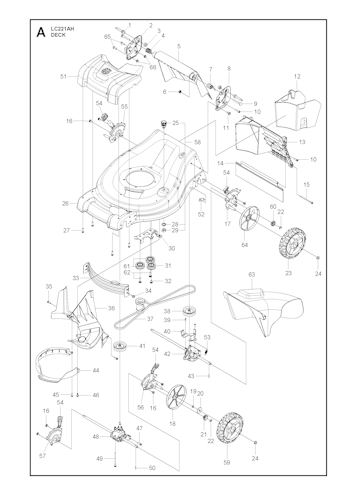 Husqvarna Rasenmäher gelegentliche Nutzung LC221AH, 96145003100, 2016-09