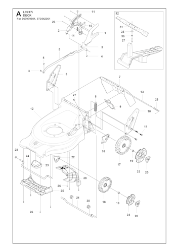 Husqvarna Rasenmäher gelegentliche Nutzung 970542001 LC 247i