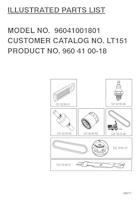 Husqvarna Gartentraktoren 96041001702 LT151