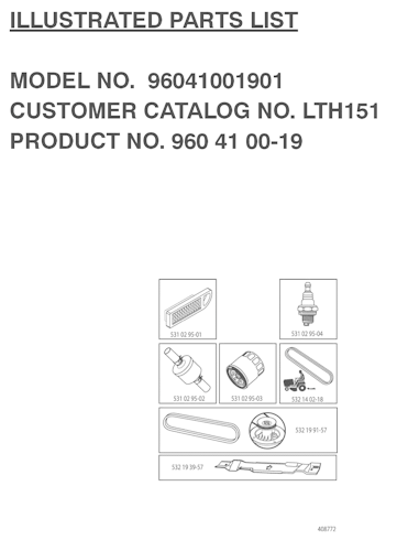 Husqvarna Gartentraktoren 96041001901 LTH151 Bild