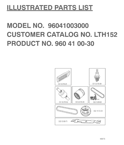 Husqvarna Gartentraktoren 96041003000 LTH152