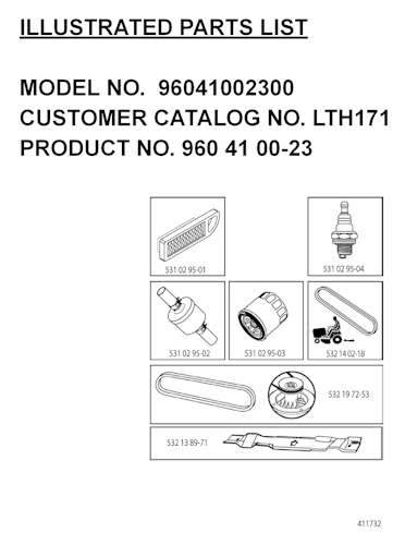 Husqvarna Gartentraktoren 96041002300 LTH 171