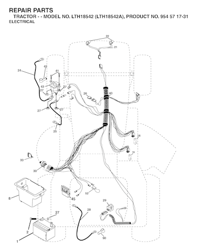 Husqvarna Gartentraktoren LTH18542, LTH18542A, 954571731, 2003-11