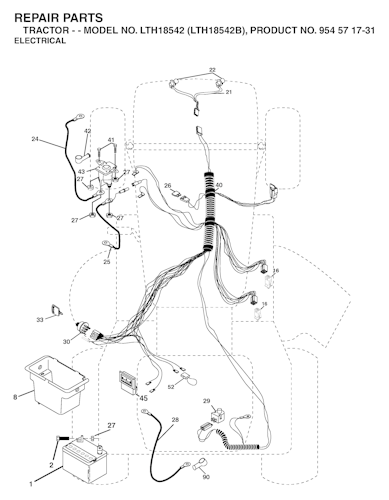 Husqvarna Gartentraktoren LTH18542, LTH18542B, 954571731, 2004-03