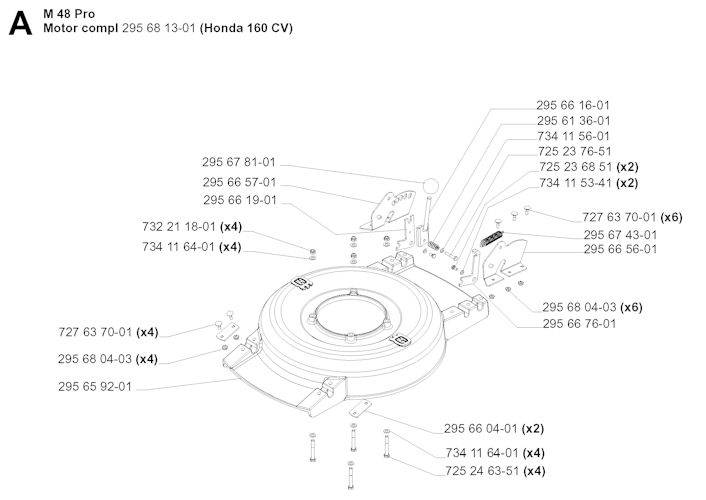 Husqvarna Rasenmäher kommerzielle Nutzung 953534601 M 48 Pro