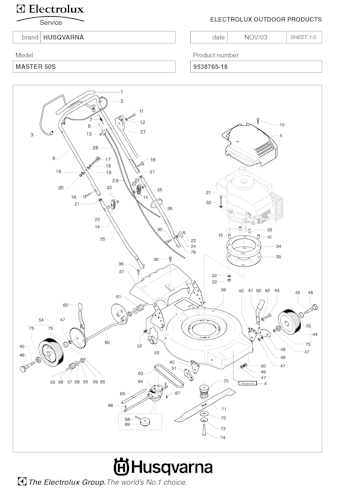 Husqvarna Rasenmäher gelegentliche Nutzung M50 S, 953876518, 2004-01 Bild