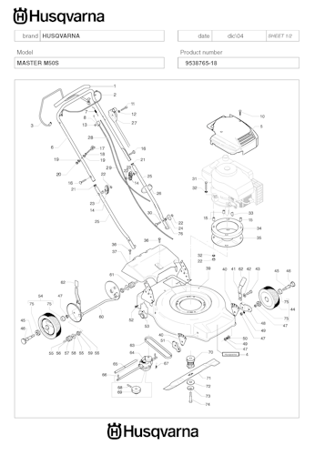 Husqvarna Rasenmäher gelegentliche Nutzung M50 S, 953876518, 2005-02 Bild