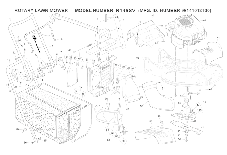 Husqvarna Rasenmäher gelegentliche Nutzung 96141013100 R 145SV