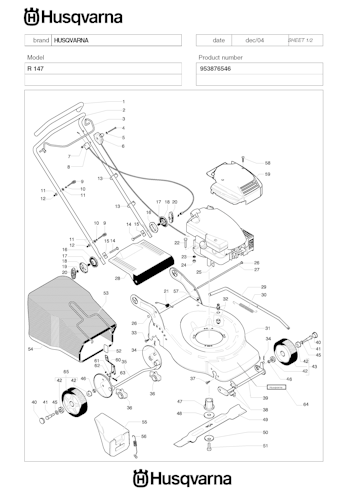 Husqvarna Rasenmäher gelegentliche Nutzung 953876546 R 147S Autostart