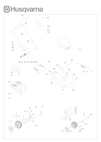 Husqvarna Rasenmäher gelegentliche Nutzung 965159101 R 147 Bild