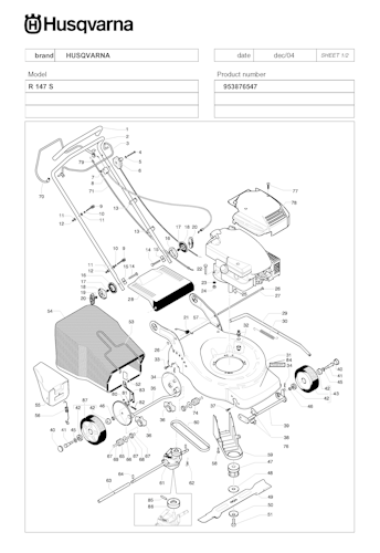Husqvarna Rasenmäher gelegentliche Nutzung 953876547 R 147S