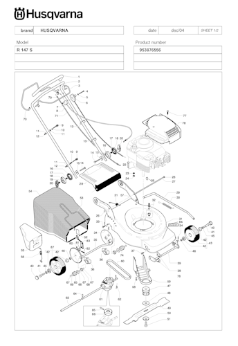 Husqvarna Rasenmäher gelegentliche Nutzung 953876556 R 147S