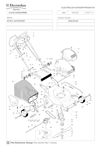 Husqvarna Rasenmäher gelegentliche Nutzung R147S AUTOSTART, 953876508, 2004-01