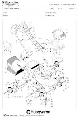 Husqvarna Rasenmäher gelegentliche Nutzung 9538465 R 153S Bild