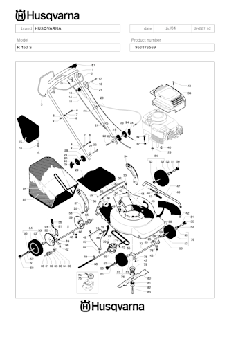 Husqvarna Rasenmäher gelegentliche Nutzung R153S, 953876569, 2005-02 Bild