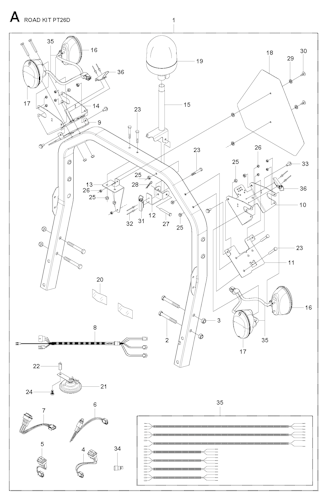 Husqvarna Zubehör für Aufsitzmäher 965143001 Beleuchtungskit