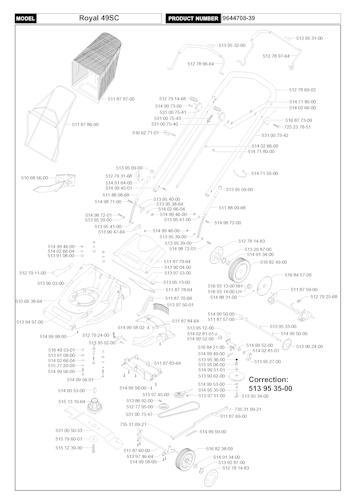 Husqvarna Rasenmäher gelegentliche Nutzung ROYAL 49SC, 964470839, 1999-07 Bild