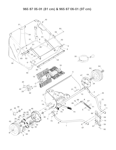 Husqvarna Zubehör für Aufsitzmäher 965870501 Rasenkehrmaschine