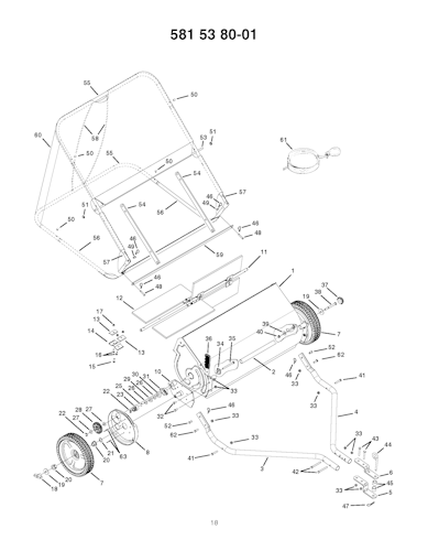 Husqvarna Zubehör für Aufsitzmäher 581538001 Rasenkehrmaschine