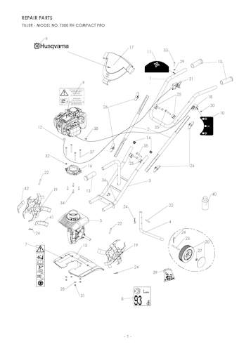 Husqvarna Motorhacken 967330101 T300RH