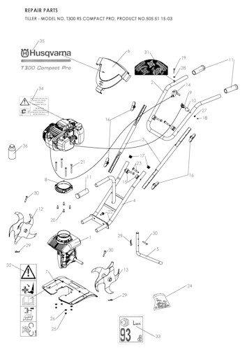 Husqvarna Motorhacken 966840301 T300RS