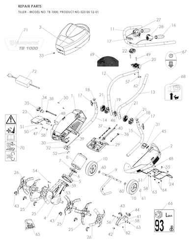 Husqvarna Motorhacken TB1000, 965997001, 2009-02