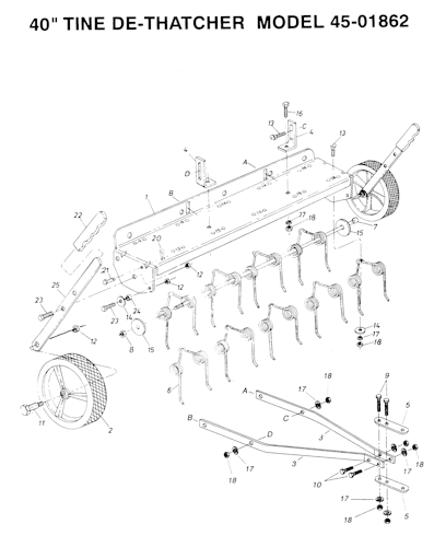 Husqvarna Zubehör für Aufsitzmäher TINE DE-THATCHER, 4501862, 1998-09