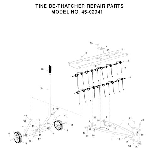 Husqvarna Zubehör für Aufsitzmäher 4502941 TRO003 - Moss Rake