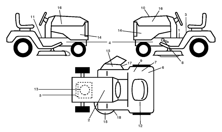 Husqvarna Gartentraktoren 96041023702 YTH2242TDRF