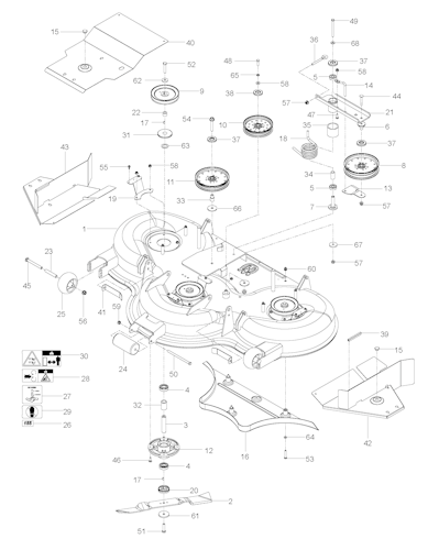 Husqvarna Nullwendekreismäher kommerzielle Nutzung 966686701 Mähdeck