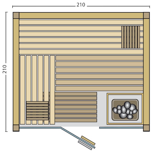 Infraworld Sauna Panorama - Elementsauna mit Glasfront inkl. 5-teiligem gratis Zubehörset