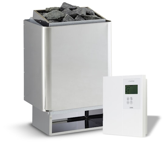 Infraworld Saunaofen-Set finnischer Saunaofen Hotline V4 + Steuerung Saunacontrol A (Slimline 1000)