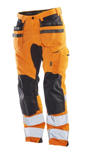 Jobman Bundhose Stretch Hi-Vis mit Hängetaschen 2240 Bild