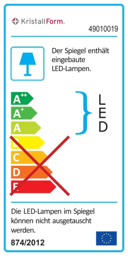 LED-Lichtspiegel ClearLight 80x60cm