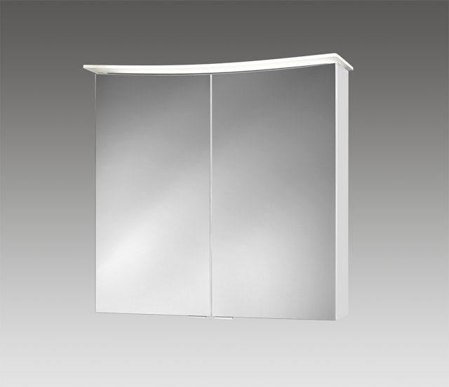 KÖMPF24 Lightbend Spiegelschrank | SS weiß 75cm