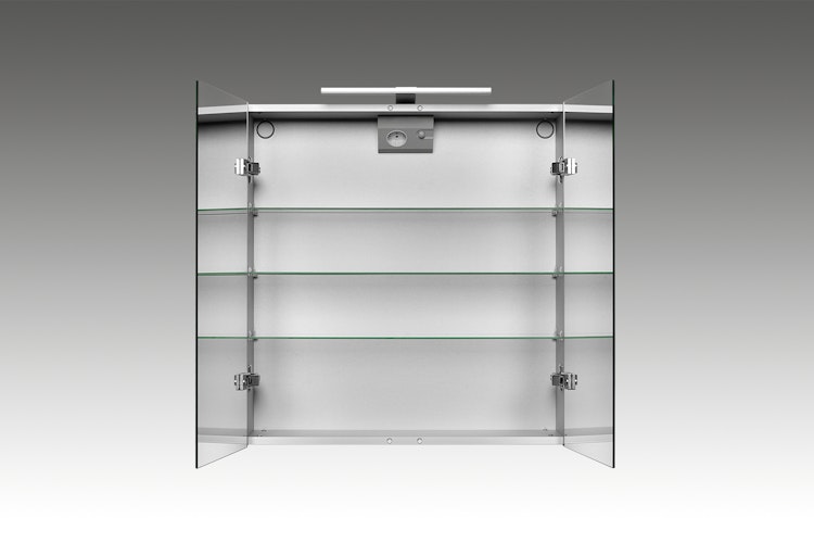 Spiegelschrank Dekor ALU-LED 65,5cm