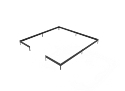 Juliana Stahlfundament schwarz für Gewächshaus Oase - 13,5 m²