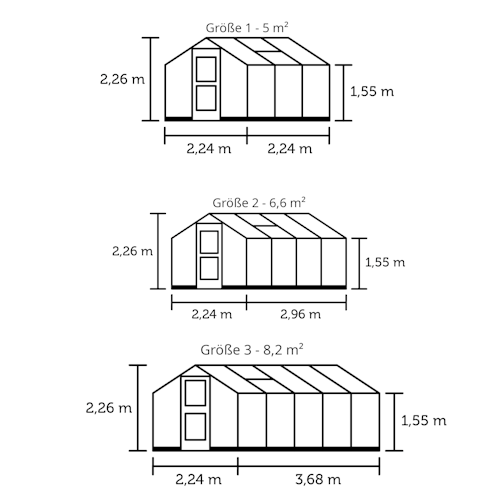 Juliana Gewächshaus Compact - 5 m² / 6,6 m² / 8,2 m²