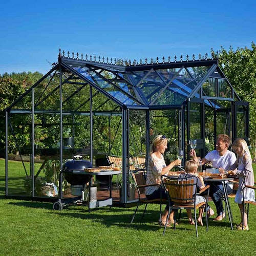 Juliana Gewächshaus Orangerie Set - 15,1 m² inkl. Fundamentrahmen 