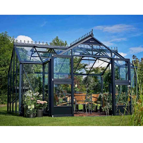 Juliana Gewächshaus Orangerie Set - 15,1 m² inkl. Fundamentrahmen 