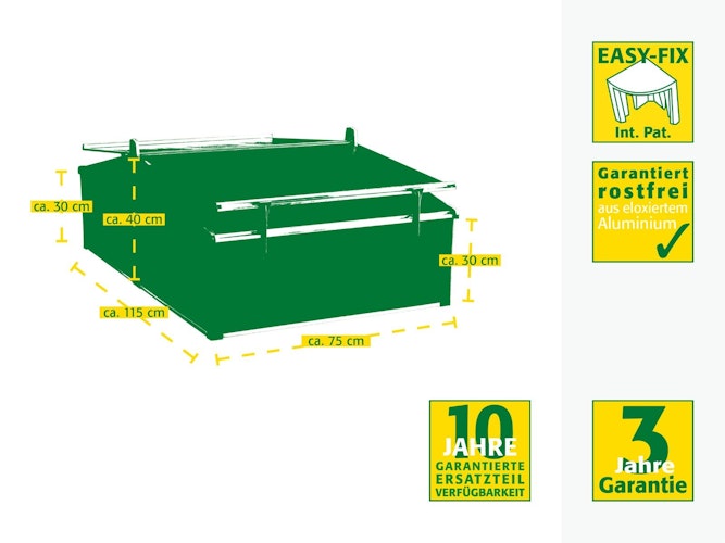 JUWEL Thermo Frühbeet EASY-FIX 120/80