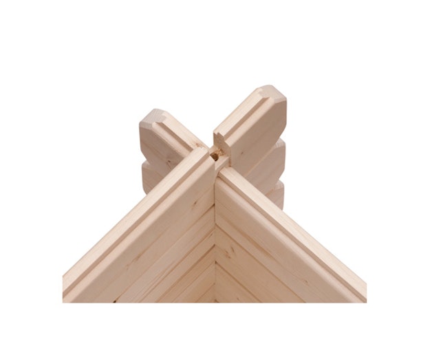 Karibu Woodfeeling Gartenhaus Bastrup 2 naturbelassen - 28 mm