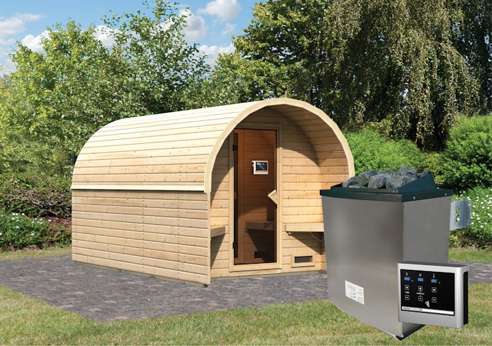 Karibu Gartensauna/Saunafass Fasshaus 3