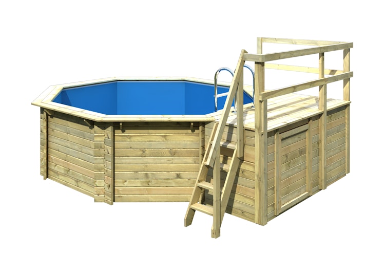 Karibu Pool Modell 1 A/B/C/D - kesseldruckimprägniert inkl. gratis Pool-Pflegeset (Gesamtwert 69 €)