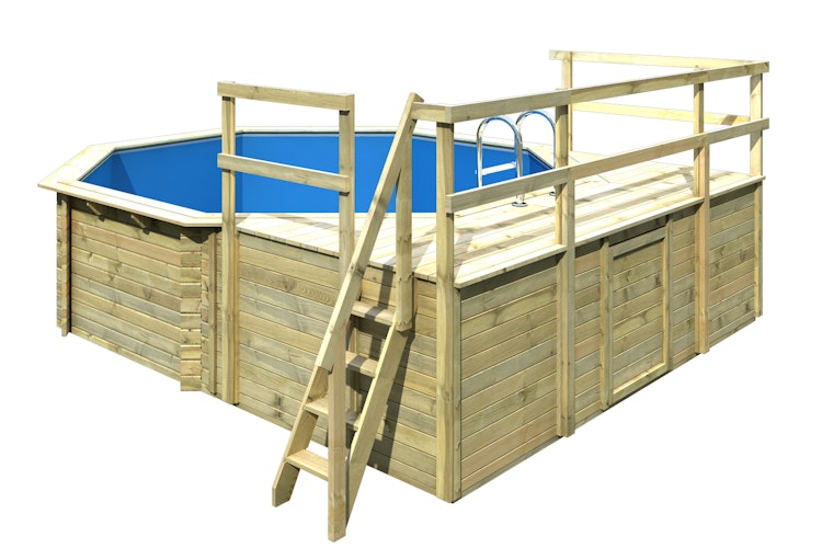 Karibu Pool Modell 2 A/B/C/D - kesseldruckimprägniert inkl. gratis Pool-Pflegeset (Gesamtwert 69 €)