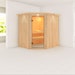 Karibu Sauna Siirin mit Eckeinstieg 68 mm inkl. 9-teiligem gratis ZubehörpaketBild