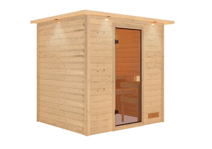 Karibu Woodfeeling Sauna Anja - 38 mm Massivholz Aktionssauna