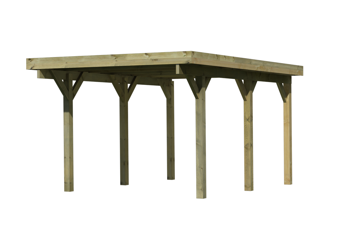 Vorschaubild Galerie Karibu Carport Einzelcarport Classic Einzel 1 inkl. gratis H-Pfostenanker