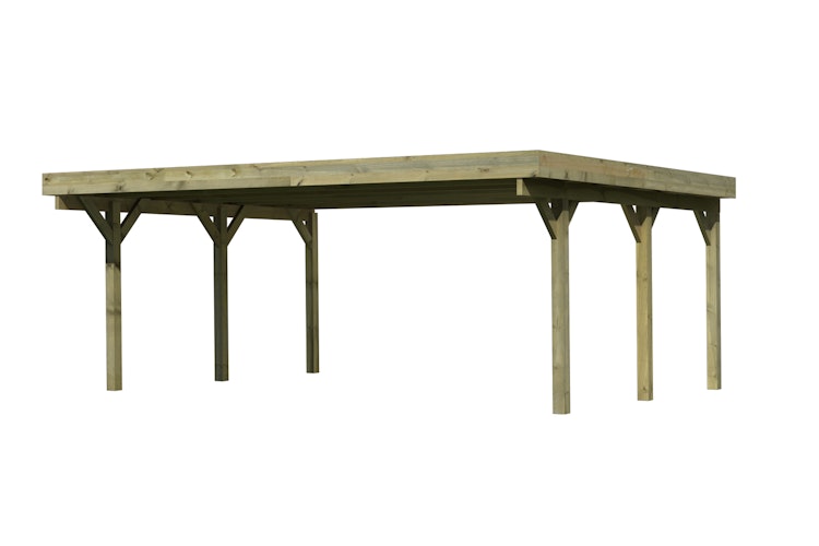 Karibu Carport Doppelcarport Classic Doppel 1 - kesseldruckimprägniert